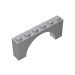Brick Arch 1 x 6 x 2 - Thin Top without Reinforced Underside - New Version #15254  - 194-Light Bluish Gray