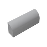 Brick Curved 1 x 4 x 1 1/3 No Studs, Curved Top with Raised Inside Support #10314  - 194-Light Bluish Gray