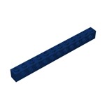 Technic Brick 1 x 12 [11 Holes] #3895 - 140-Dark Blue