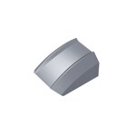 Slope Curved 2 x 2 with Lip, No Studs #30602  - 315-Flat Silver