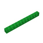 Technic Brick 1 x 12 [11 Holes] #3895 - 28-Green