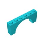 Brick Arch 1 x 6 x 2 - Thin Top without Reinforced Underside - New Version #15254  - 322-Medium Azure