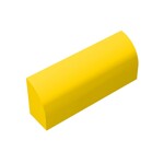 Brick Curved 1 x 4 x 1 1/3 No Studs, Curved Top with Raised Inside Support #10314  - 24-Yellow