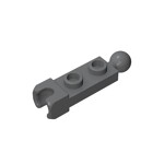 Plate, Modified 1 x 2 With Tow Ball And Small Tow Ball Socket On Ends #14419 - 199-Dark Bluish Gray