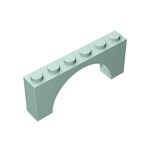 Brick Arch 1 x 6 x 2 - Thin Top without Reinforced Underside - New Version #15254  - 323-Light Aqua