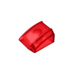 Slope Curved 2 x 2 with Lip, No Studs #30602  - 41-Trans-Red