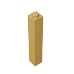 Brick 1 x 1 x 5 #2453 - 5-Tan