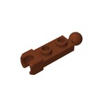 Plate, Modified 1 x 2 With Tow Ball And Small Tow Ball Socket On Ends #14419 - 192-Reddish Brown