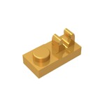 Plate Special 1 x 2 - Top Clip #92280 - 297-Pearl Gold