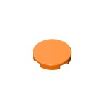 Tile Round 2 x 2 with Bottom Stud Holder #14769  - 106-Orange