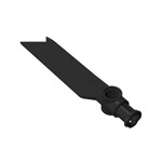 Technic Rotor Blade Small with Axle and Pin Connector End #99012 - 26-Black