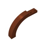 Brick Arch 1 x 6 x 3 1/3 Curved Top #15967 - 192-Reddish Brown