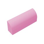 Brick Curved 1 x 4 x 1 1/3 No Studs, Curved Top with Raised Inside Support #10314  - 222-Bright Pink