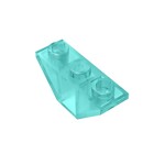 Slope Inverted 45 3 x 1 Double with 2 Blocked Open Studs #18759  - 42-Trans-Light Blue