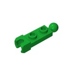 Plate, Modified 1 x 2 With Tow Ball And Small Tow Ball Socket On Ends #14419 - 28-Green