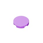 Tile Round 2 x 2 with Bottom Stud Holder #14769  - 324-Medium Lavender