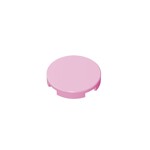 Tile Round 2 x 2 with Bottom Stud Holder #14769  - 222-Bright Pink