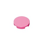 Tile Round 2 x 2 with Bottom Stud Holder #14769  - 221-Dark Pink