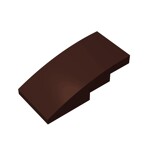 Slope Curved 4 x 2 No Studs #93606  - 308-Dark Brown