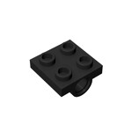 Plate, Modified 2 x 2 With Pin Hole - Full Cross Support Underneath #10247 - 26-Black
