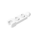 Plate, Modified 1 x 2 With Tow Ball And Small Tow Ball Socket On Ends #14419 - 1-White