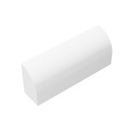 Brick Curved 1 x 4 x 1 1/3 No Studs, Curved Top with Raised Inside Support #10314  - 1-White