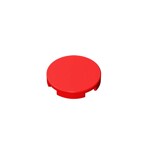 Tile Round 2 x 2 with Bottom Stud Holder #14769  - 21-Red