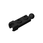 Plate, Modified 1 x 2 With Tow Ball And Small Tow Ball Socket On Ends #14419 - 26-Black