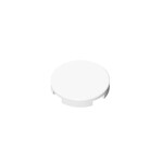 Tile Round 2 x 2 with Bottom Stud Holder #14769  - 1-White