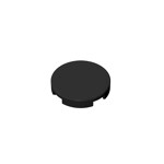 Tile Round 2 x 2 with Bottom Stud Holder #14769  - 26-Black