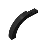 Brick Arch 1 x 6 x 3 1/3 Curved Top #15967 - 26-Black