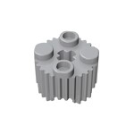 Brick, Round 2 x 2 With Axle Hole And Grille / Fluted Profile #92947 - 194-Light Bluish Gray