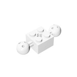 Technic Brick Modified 2 x 2 With 2 Ball Joints And Axle Hole #17114 - 1-White