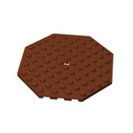 Plate Special 10 x 10 Octagonal with Hole #89523 - 192-Reddish Brown