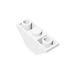 Slope Inverted 45 3 x 1 Double with 2 Blocked Open Studs #18759  - 1-White