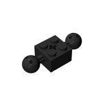 Technic Brick Modified 2 x 2 With 2 Ball Joints And Axle Hole #17114 - 26-Black