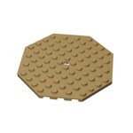 Plate Special 10 x 10 Octagonal with Hole #89523 - 138-Dark Tan