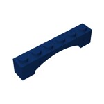 Brick Arch 1 x 6 Raised Arch #92950  - 140-Dark Blue