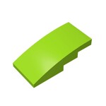 Slope Curved 4 x 2 No Studs #93606  - 119-Lime