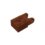 Technic Brick Special 2 x 2 with Ball Receptacle Wide and Axle Hole #92013 - 192-Reddish Brown