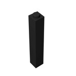 Brick 1 x 1 x 5 #2453 - 26-Black