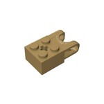 Technic Brick Special 2 x 2 with Ball Receptacle Wide and Axle Hole #92013 - 138-Dark Tan