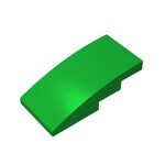 Slope Curved 4 x 2 No Studs #93606  - 28-Green