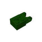 Technic Brick Special 2 x 2 with Ball Receptacle Wide and Axle Hole #92013 - 141-Dark Green