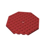 Plate Special 10 x 10 Octagonal with Hole #89523 - 154-Dark Red