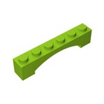 Brick Arch 1 x 6 Raised Arch #92950  - 119-Lime