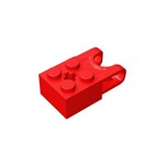 Technic Brick Special 2 x 2 with Ball Receptacle Wide and Axle Hole #92013 - 21-Red