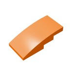 Slope Curved 4 x 2 No Studs #93606  - 106-Orange