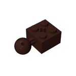 Brick Modified 2 x 2 With Ball Joint And Axle Hole #57909 - 308-Dark Brown