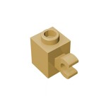 Brick Special 1 x 1 with Clip Horizontal #60476 - 5-Tan